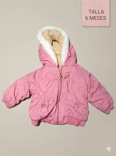 Chaqueta rosada para bebé talla 6 meses - miniatura 1