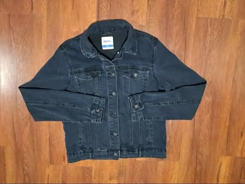 Chaqueta de mezclilla negra Sybilla XL