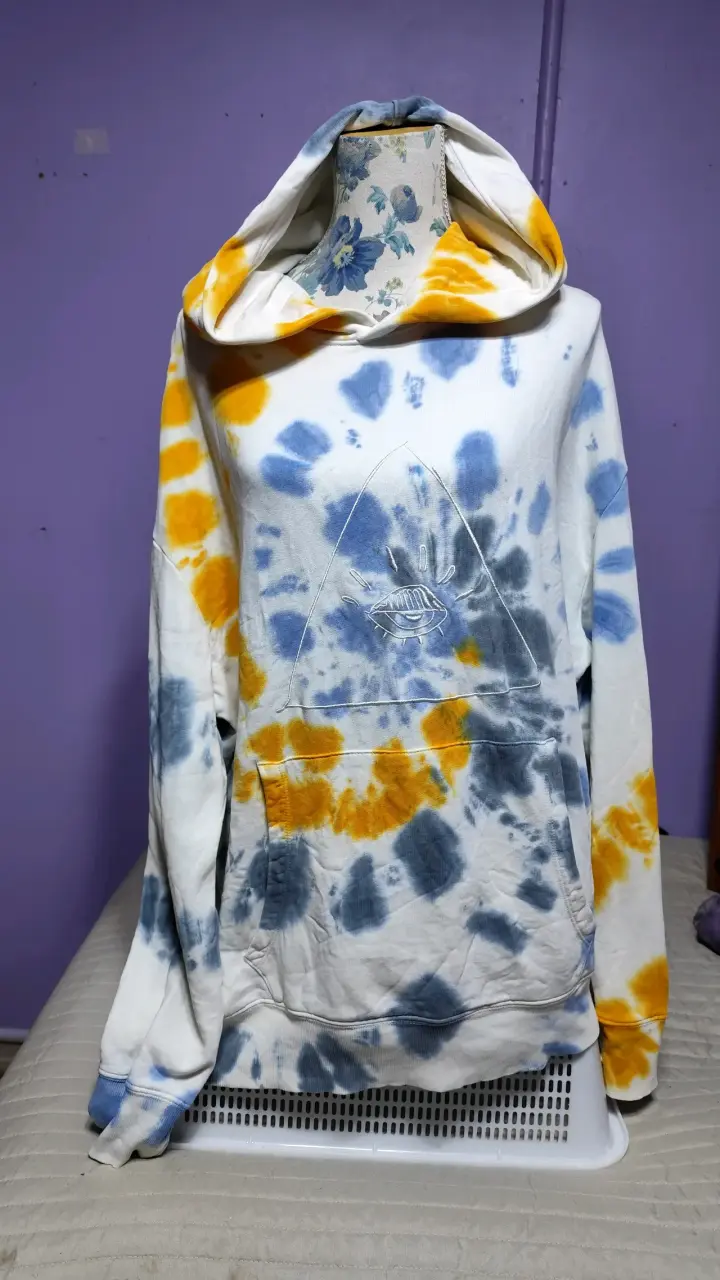 Polerón tie-dye con capucha unisex - 1