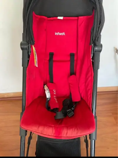 Coche de paseo Infanti rojo plegable - miniatura 3