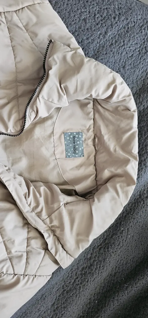 Chaqueta acolchada beige para mujer talla S - 2