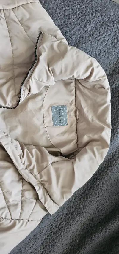 Chaqueta acolchada beige para mujer talla S - miniatura 2