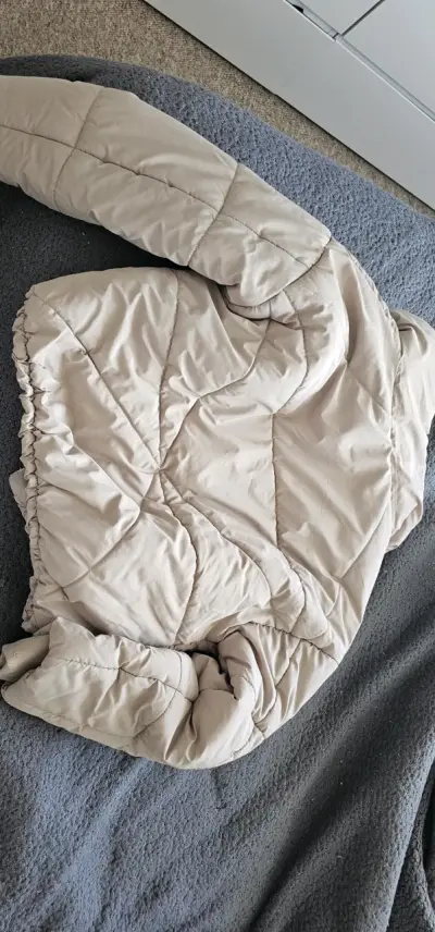 Chaqueta acolchada beige para mujer talla S - miniatura 3