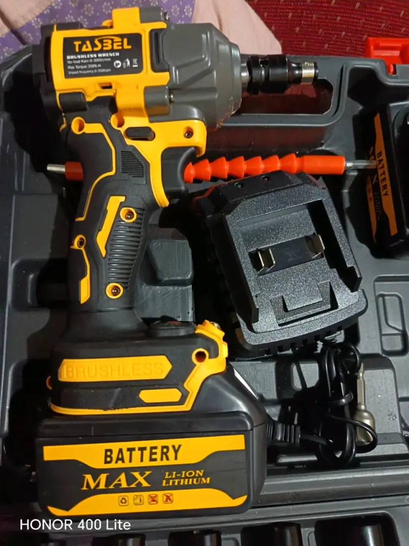 Taladro de impacto con accesorio,2bateria+cargador - 4