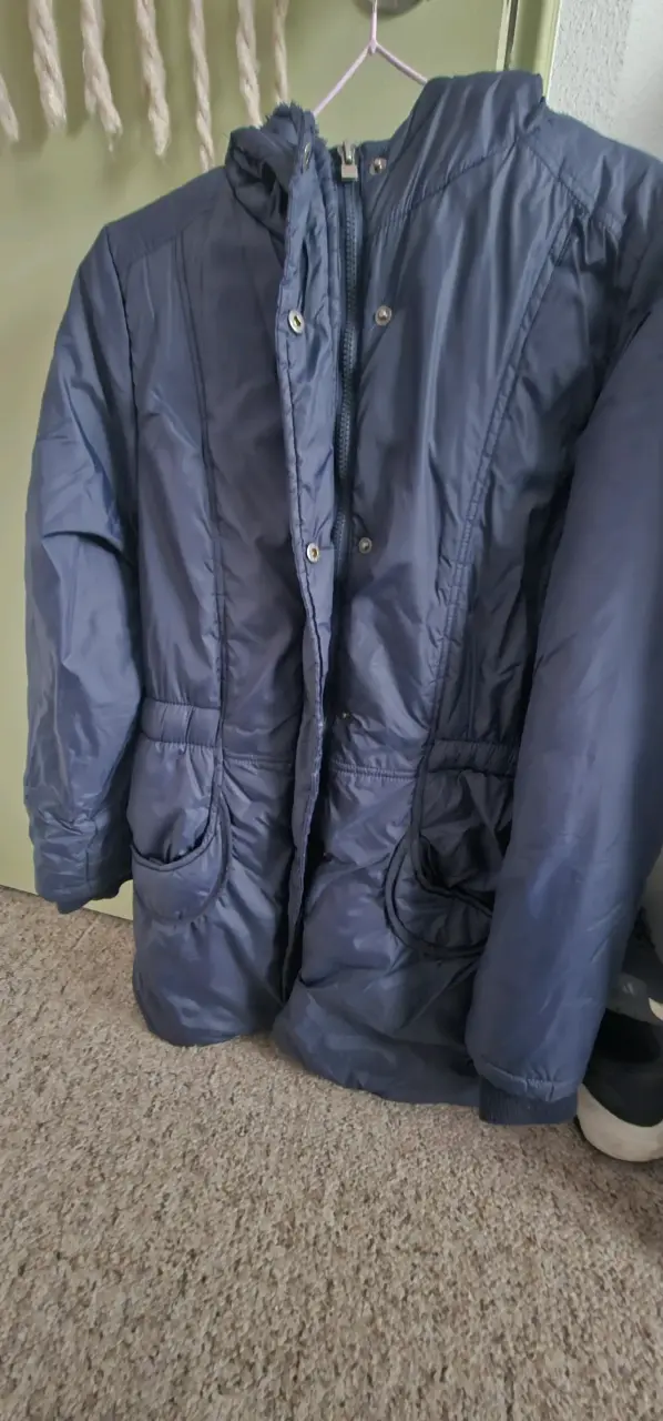 Para azul marino para invierno con capucha - 1