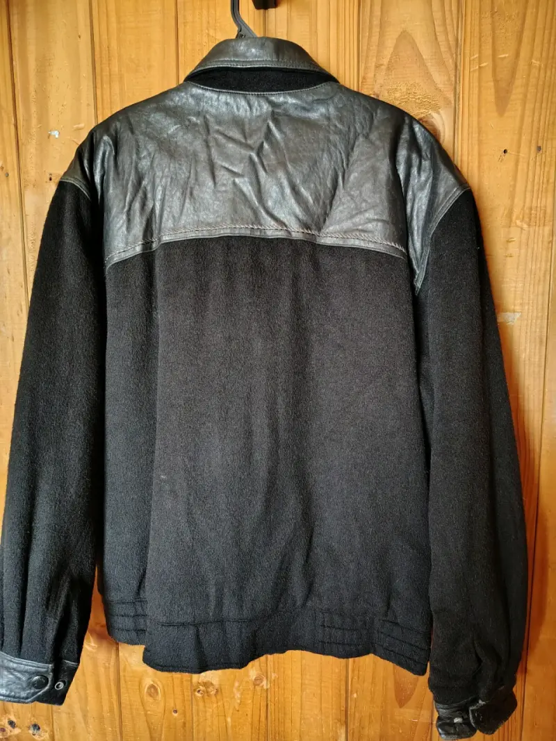 Chaqueta de cuero Redox negra vintage - 2