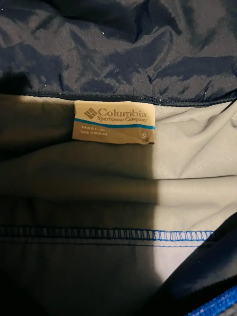 Chaqueta impermeable Columbia azul y negra - 2