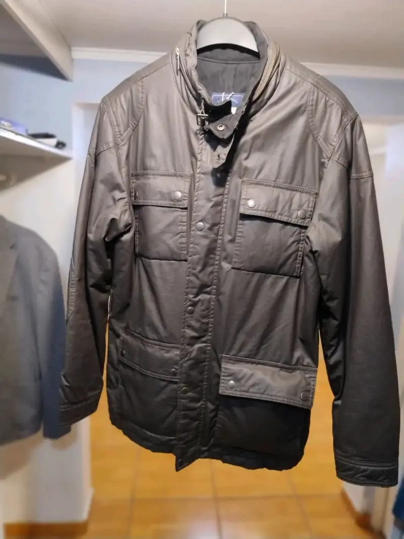 Chaqueta de hombre cafe con bolsillos - 3