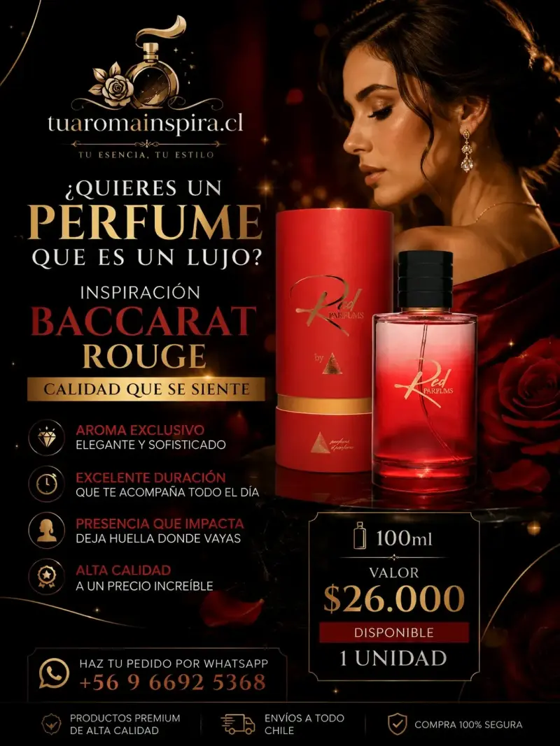 Perfume de lujo inspiración Baccarat Rouge 100ml