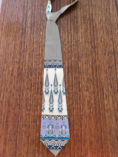 Corbata beige René Chagal - miniatura 1