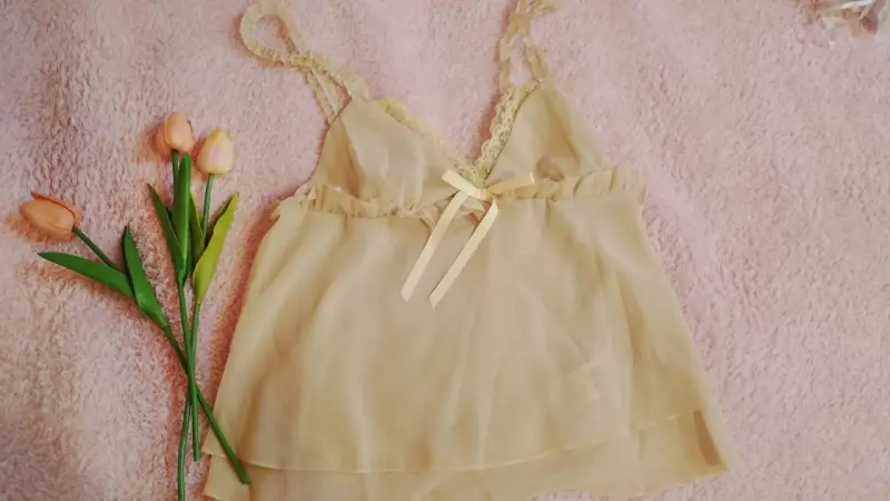 Top tipo babydoll Amarillo - 1