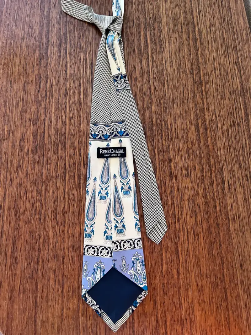 Corbata beige René Chagal - 3