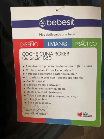 Coche de bebé Bebesit plegable y cómodo - miniatura 4