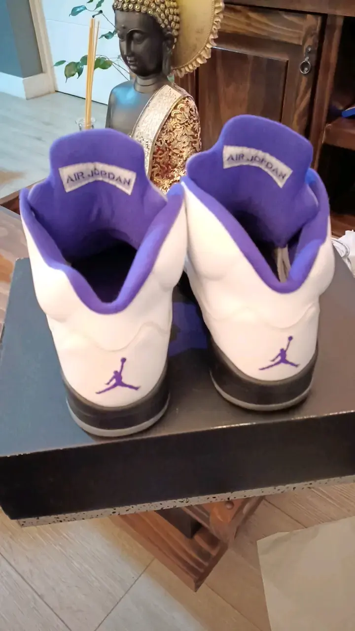 Zapatillas jordan retro 5 white/dark concord/black - 3