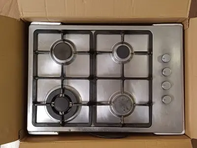 Encimera a gas de acero inoxidable 4 quemadores - miniatura 1