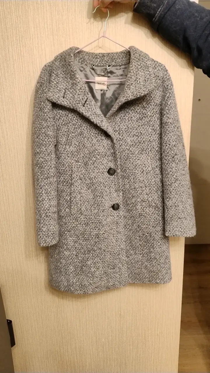 Abrigo gris Tamifun de lana - 1