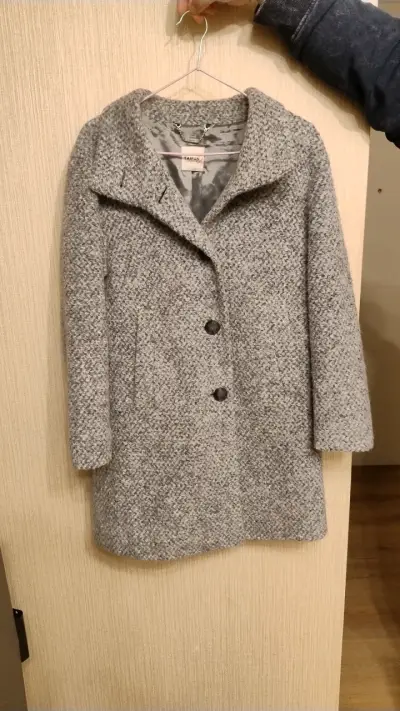 Abrigo gris Tamifun de lana - miniatura 1
