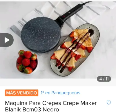 Panquequera eléctrica Blanik BCM03 negra - miniatura 3