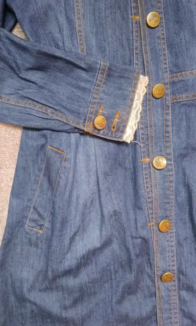 Chaqueta larga de mezclilla delgada - miniatura 2