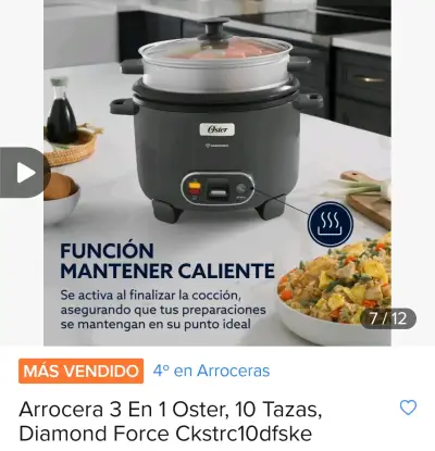 Arrocera Oster con vaporera DiamondForce - miniatura 5