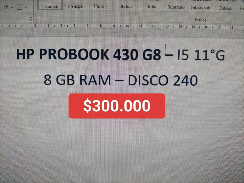 Laptop HP ProBook Intel Core i5 11Gen - 5