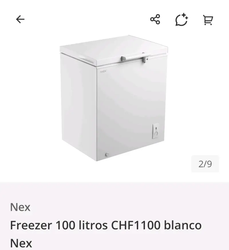 Freezer Nex 100 litros blanco CHF1100 - 2