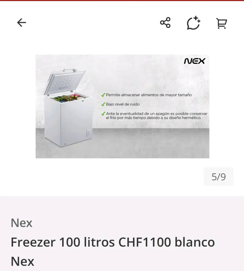 Freezer Nex 100 litros blanco CHF1100 - 5