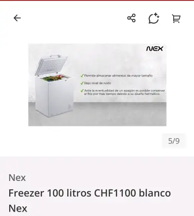 Freezer Nex 100 litros blanco CHF1100 - miniatura 5