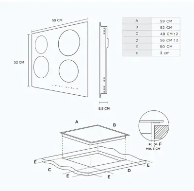 Kit Horno Empotrado Eléctrico Midea MHMC6MBOG2-KIT - miniatura 3