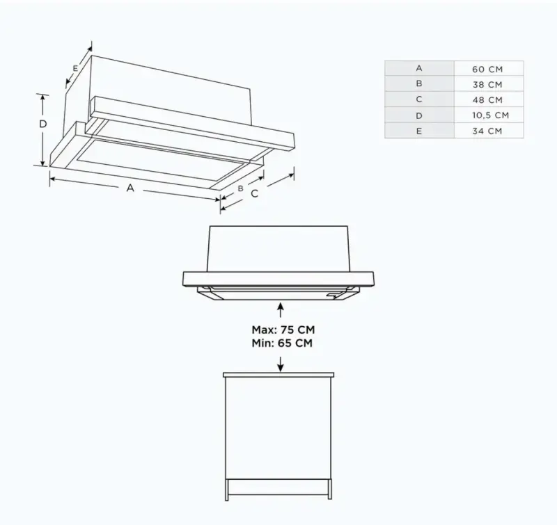 Kit Horno Empotrado Eléctrico Midea MHMC6MBOG2-KIT - 4