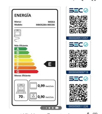 Kit Horno Empotrado Eléctrico Midea MHMC6MBOG2-KIT - miniatura 5