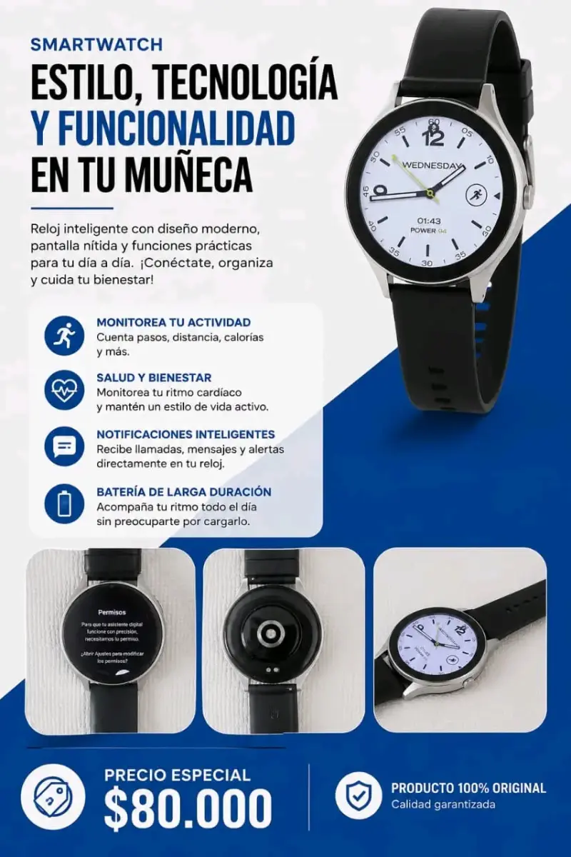 Smartwatch Power G4 con pantalla nítida - 1