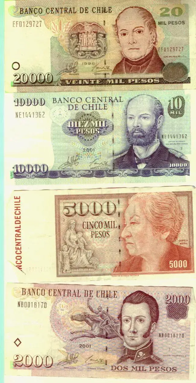 Colección de billetes chilenos antiguos - 3
