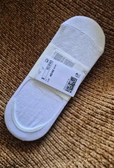 Calcetines invisibles H&M Coolmax blancos - miniatura 2