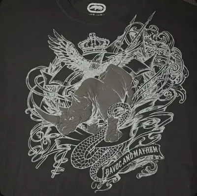 Polera negra con diseño gráfico Ecko Unltd - miniatura 2