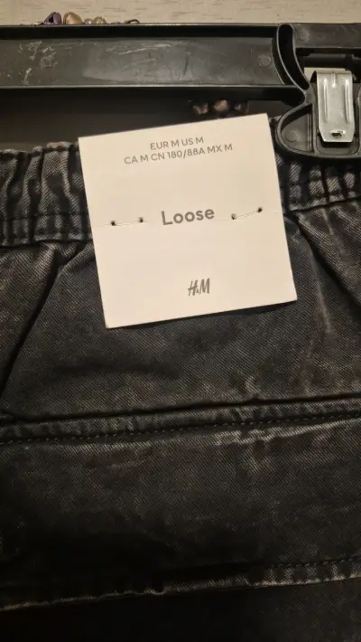 Pantalones cargo  hombre negro con bolsillos H&M - miniatura 6