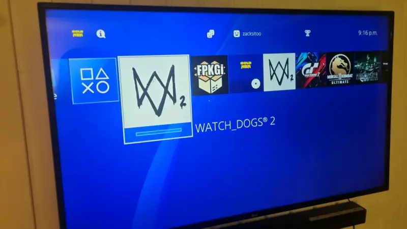 Pantalla de selección de videojuegos PS4 - 2