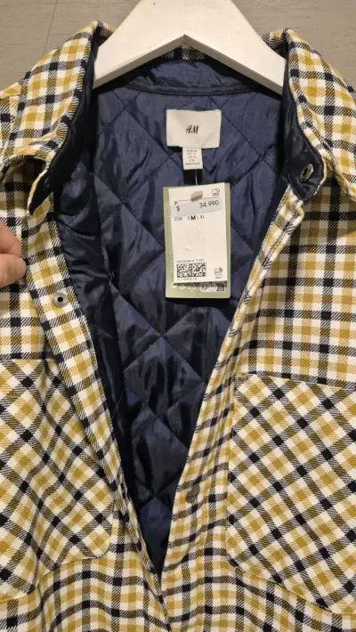 Camisa acolchada a cuadros H&M HOMBRE - miniatura 1