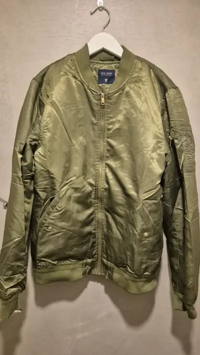 Chaqueta bomber verde HOMBRE talla M - miniatura 1