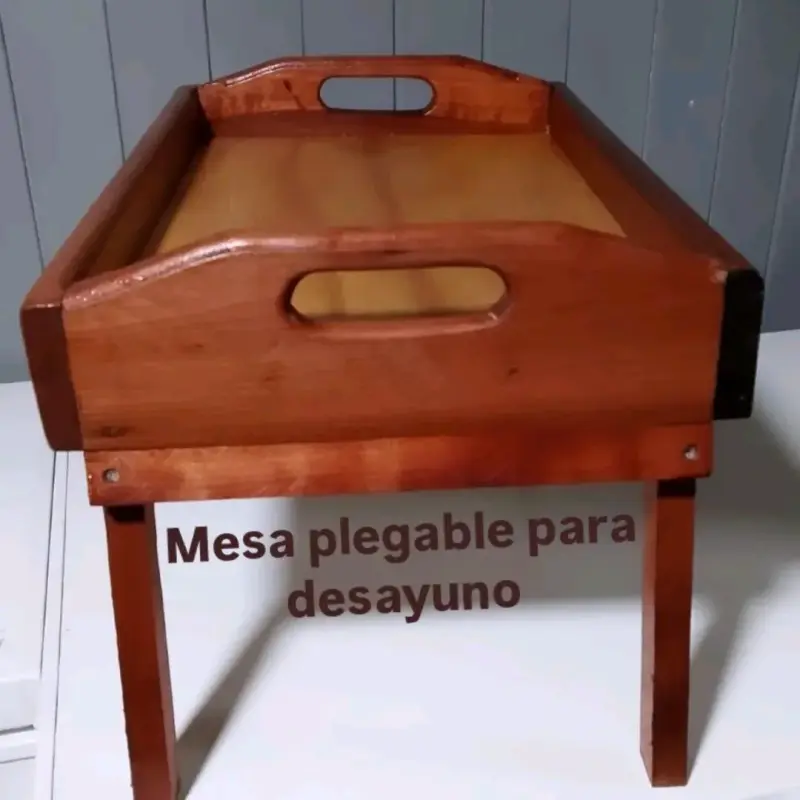 Mesa plegable para desayuno de madera - 1