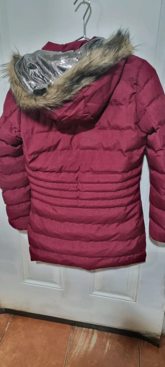Parka The North Face burdeo con capucha replica - 5