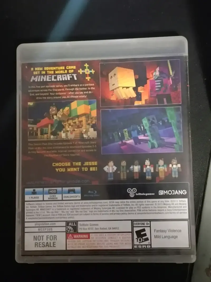 Minecraft Story Mode para PS3 usado - 2