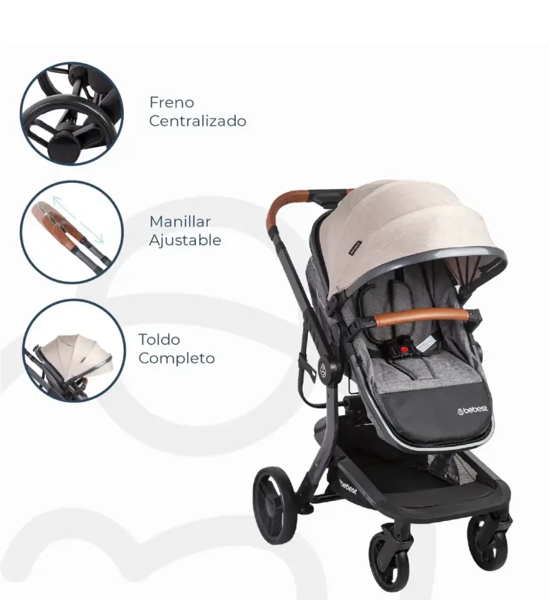 Coche de bebé 2 en 1 con silla de auto mod. Taurus - 5