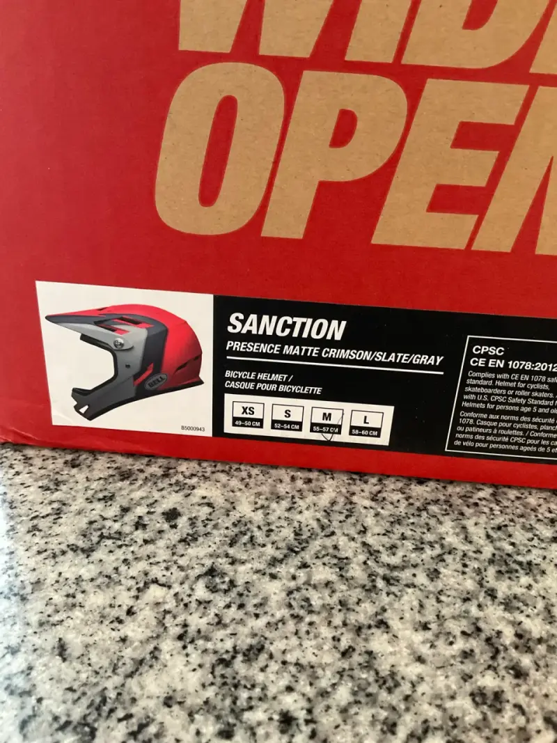 Casco integral Bell rojo y gris para ciclismo - 5