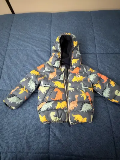 Parka niño estampado de dinosaurios - Talla 2 - miniatura 1