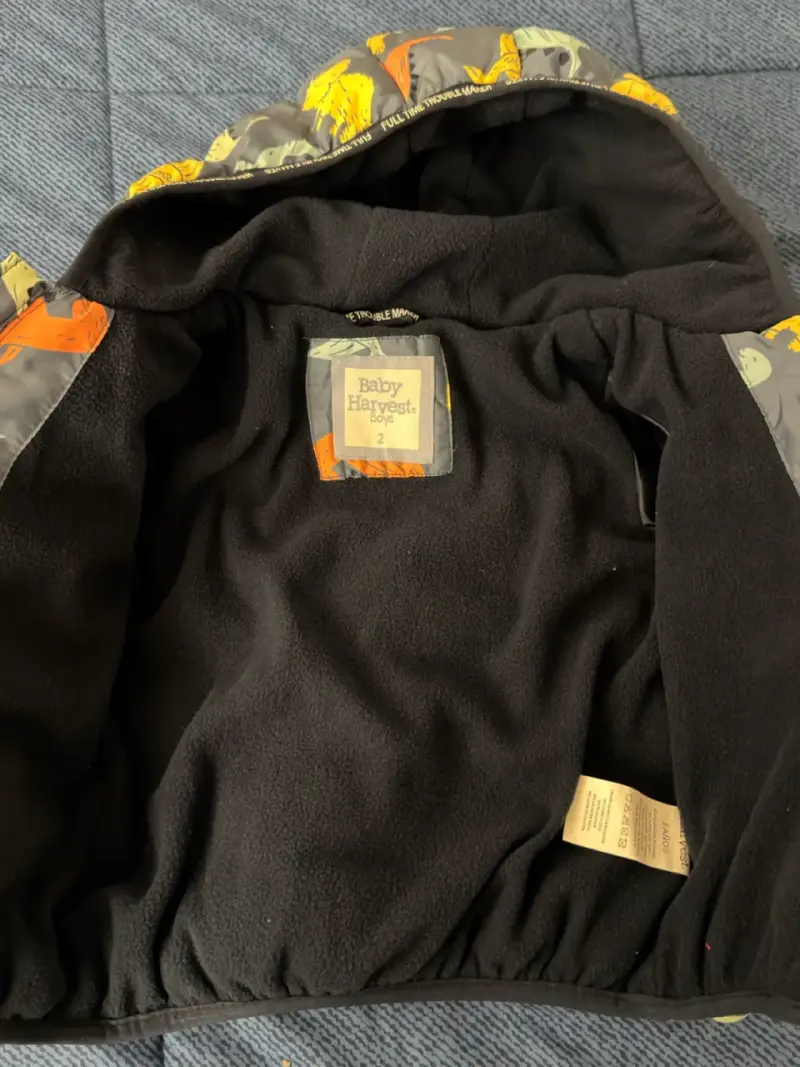 Parka niño estampado de dinosaurios - Talla 2 - 4
