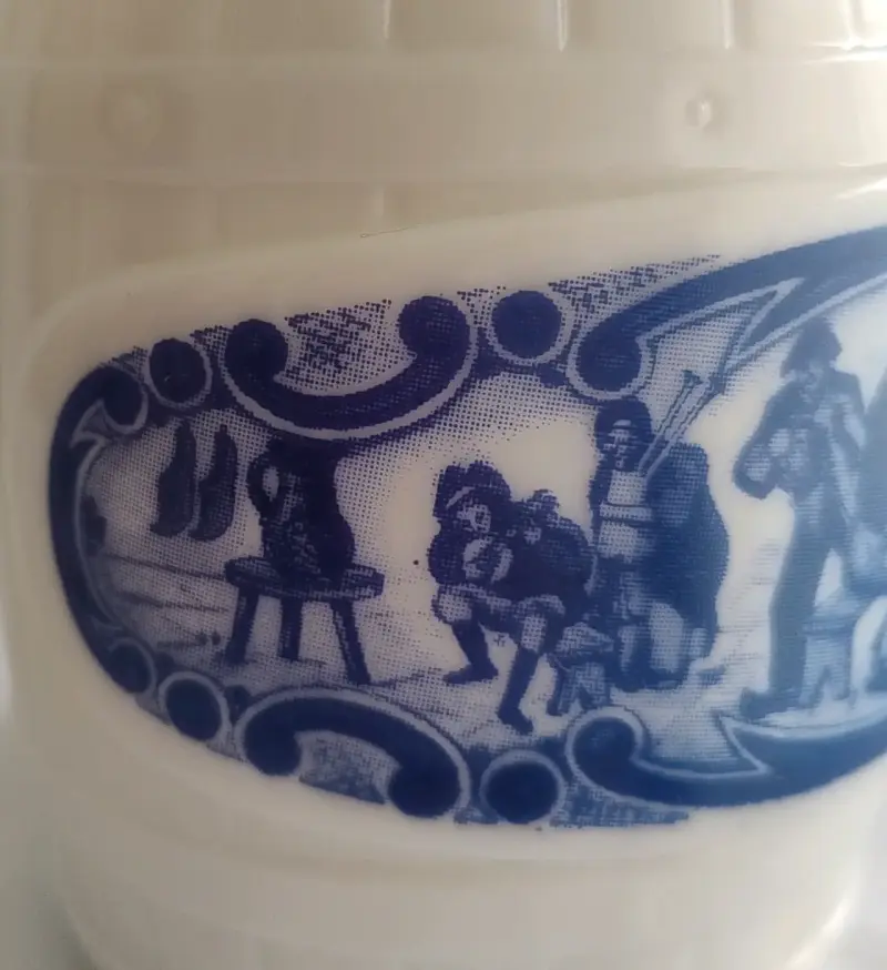 chopero o jarro Milk Glass vintage - 5