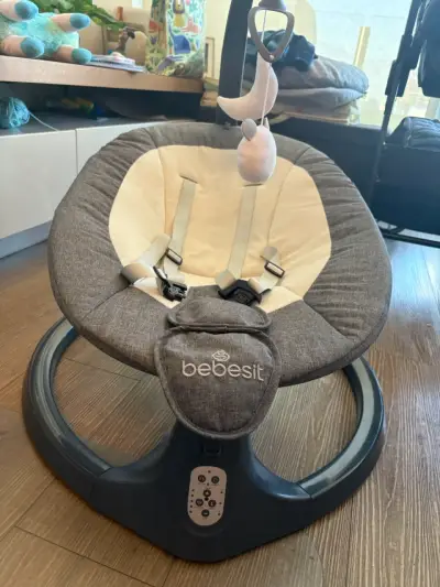 Silla mecedora para bebé Bebesit gris - miniatura 2