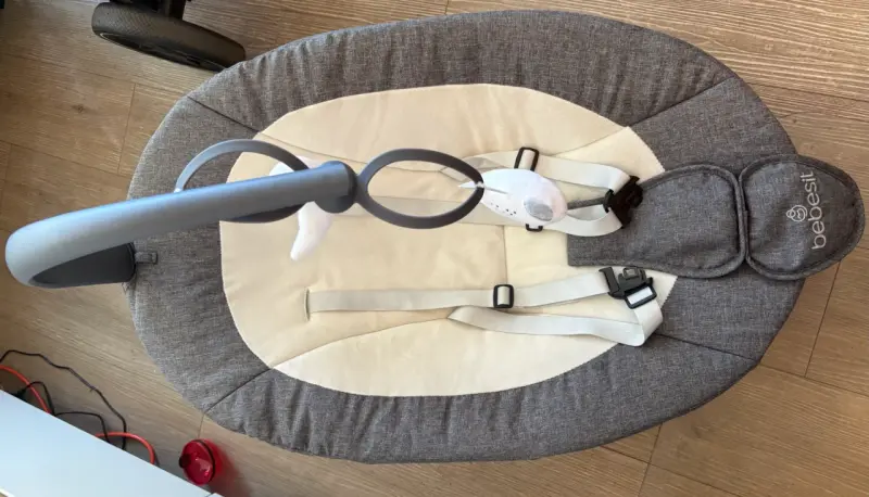 Silla mecedora para bebé Bebesit gris - 3