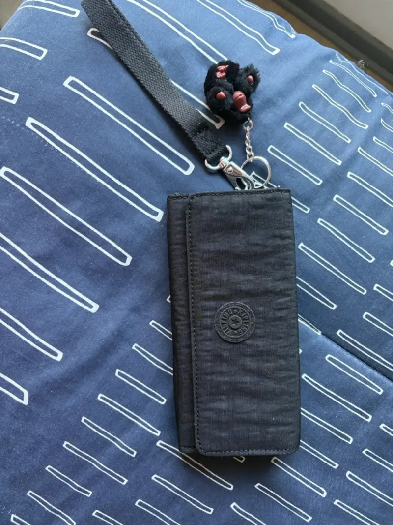 Billetera Rubi negra Kipling con llavero - 1